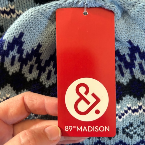 NWT 89th & Madison Fair Isle scarf and beanie set OS - Picture 6 of 7